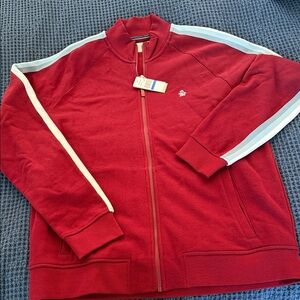 Original Penguin Red Jacket with Light Blue Stripes